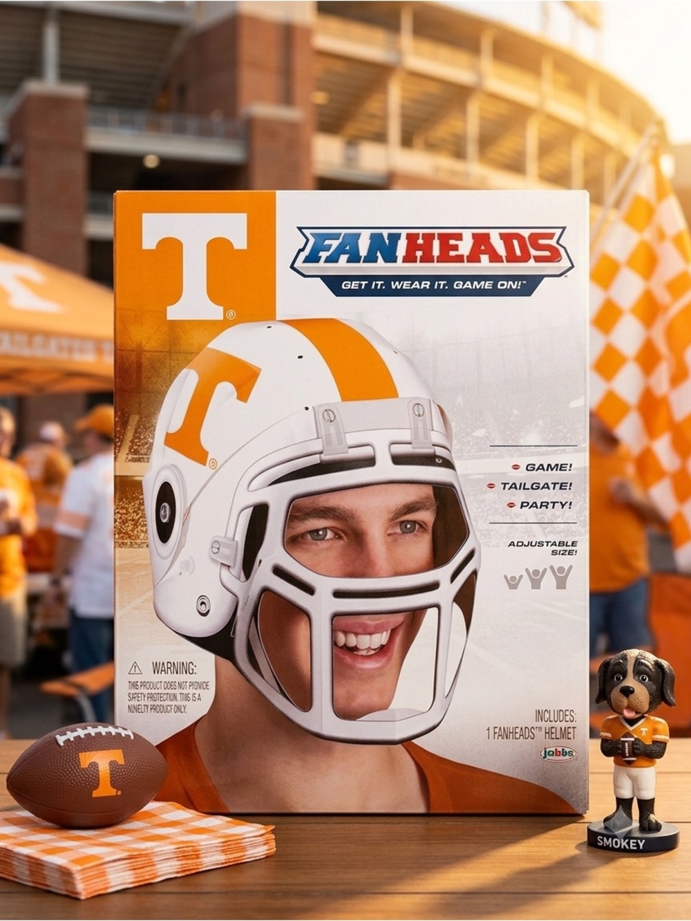 UT 🏈 HTF New University of Tennessee Fan Heads - Paper Hat Kit